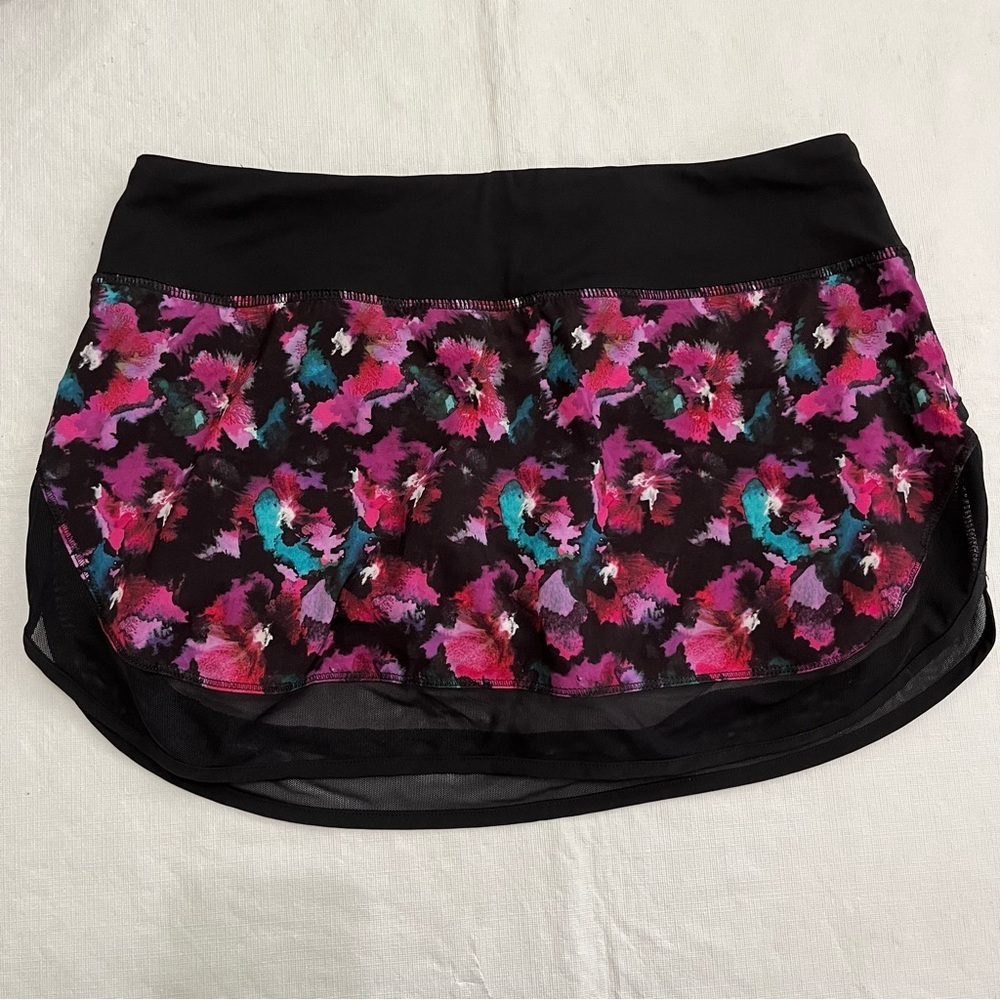 Lululemon Hotty Hot Skirt Skort Midnight Bloom Floral